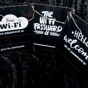 Wifi password chalkboard signs